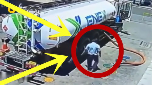 生死一瞬間 輸油罐車突發險情，司機緊急應對避免災難